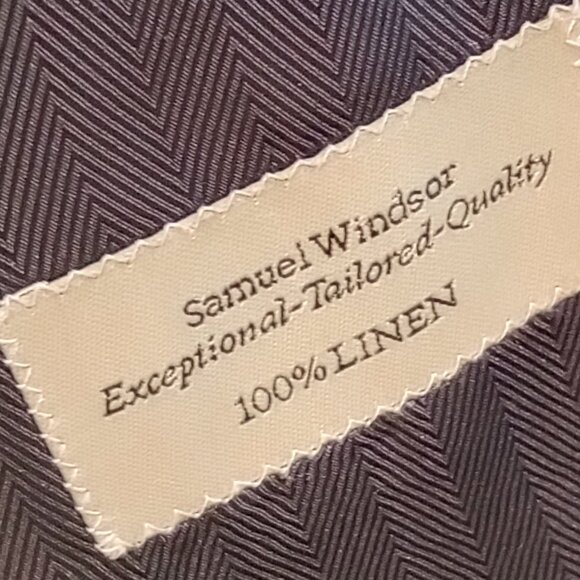 Samuel Windsor Suit + Trousers - Color: Blue Linen - Picture 4 of 4